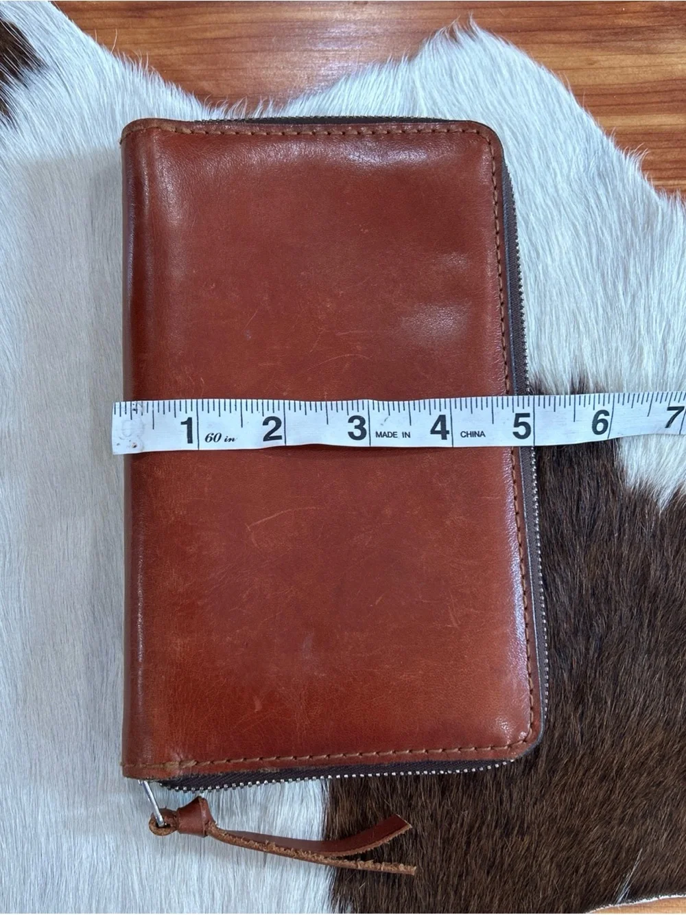 Vintage Planner Organizer Binder Leather Brown